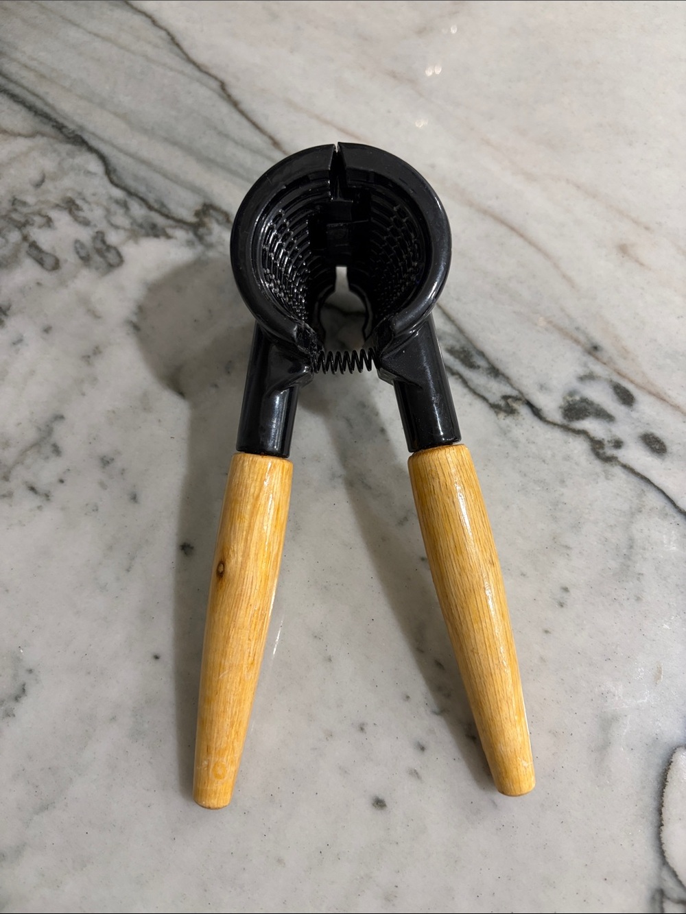 Handheld Nutcracker with Wooden Handles - Black. Great condition